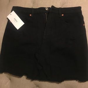 Brand New Zaful Black Denim Skirt